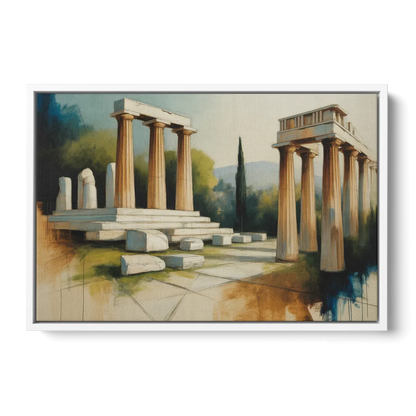 Ancient Agora Echoes Front - White Canvas Wall Art