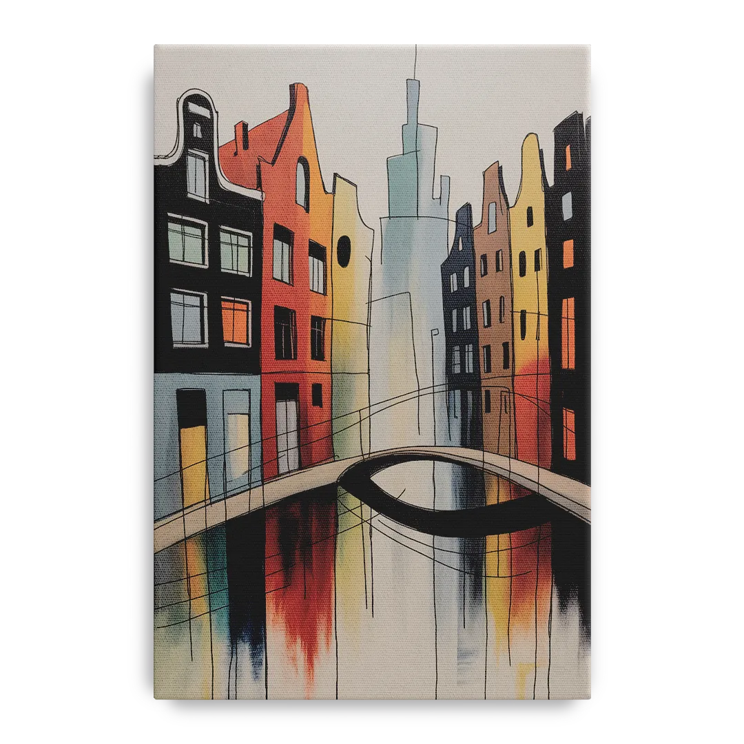 Anne Frank's Amsterdam Front - Canvas Wall Art