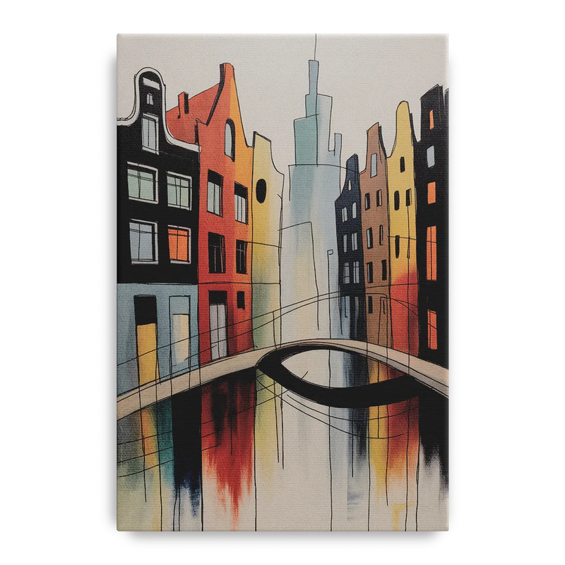 Anne Frank's Amsterdam Front - Canvas Wall Art