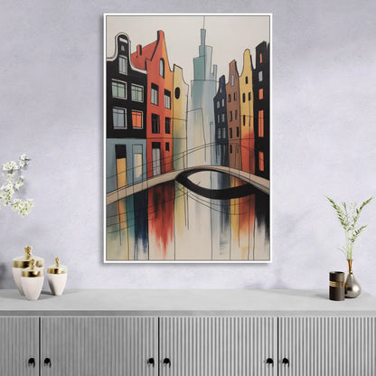 Anne Frank's Amsterdam Sitting Room - White Canvas Wall Art