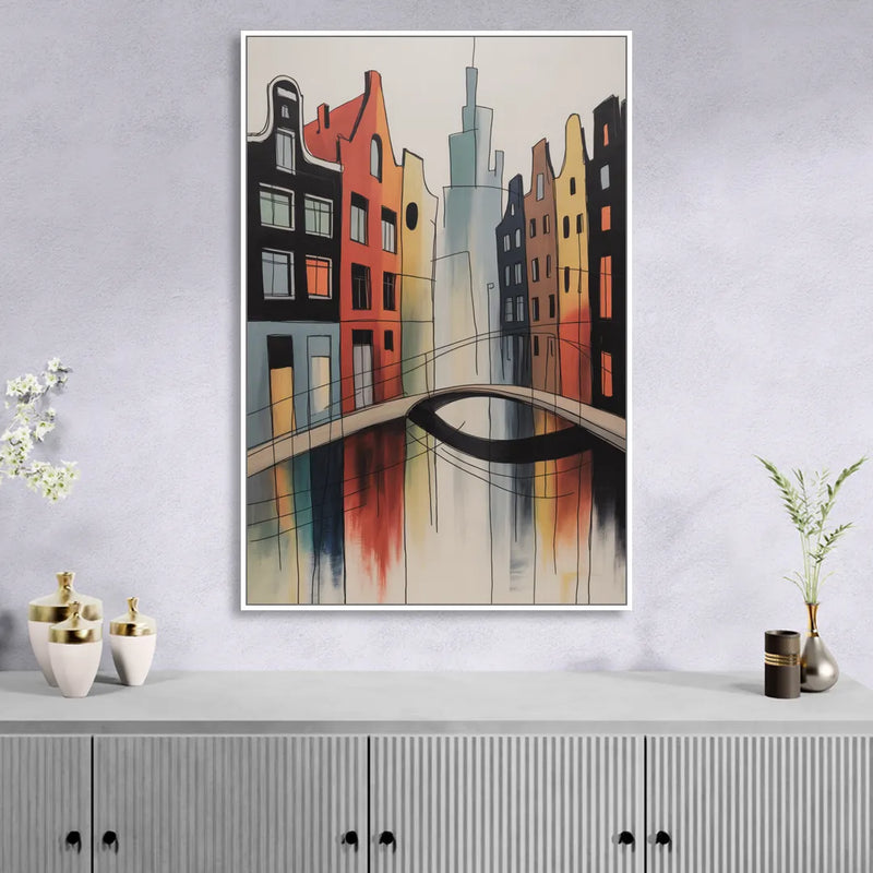 Anne Frank's Amsterdam Sitting Room - White Canvas Wall Art