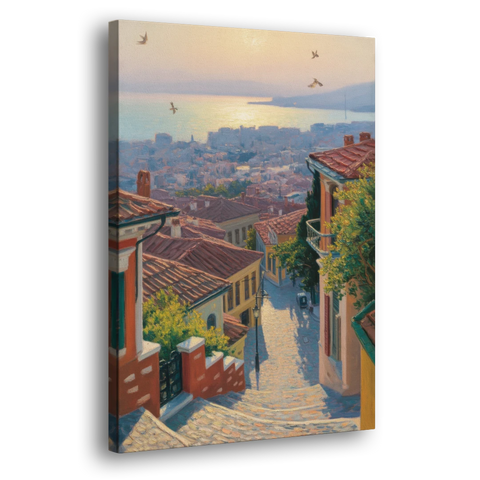 Ano Poli Views - Canvas Wall Art - Side
