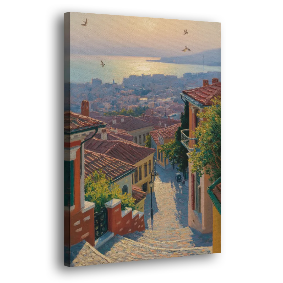 Ano Poli Views Side - Canvas Wall Art