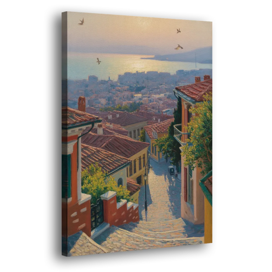 Ano Poli Views Side - Canvas Wall Art