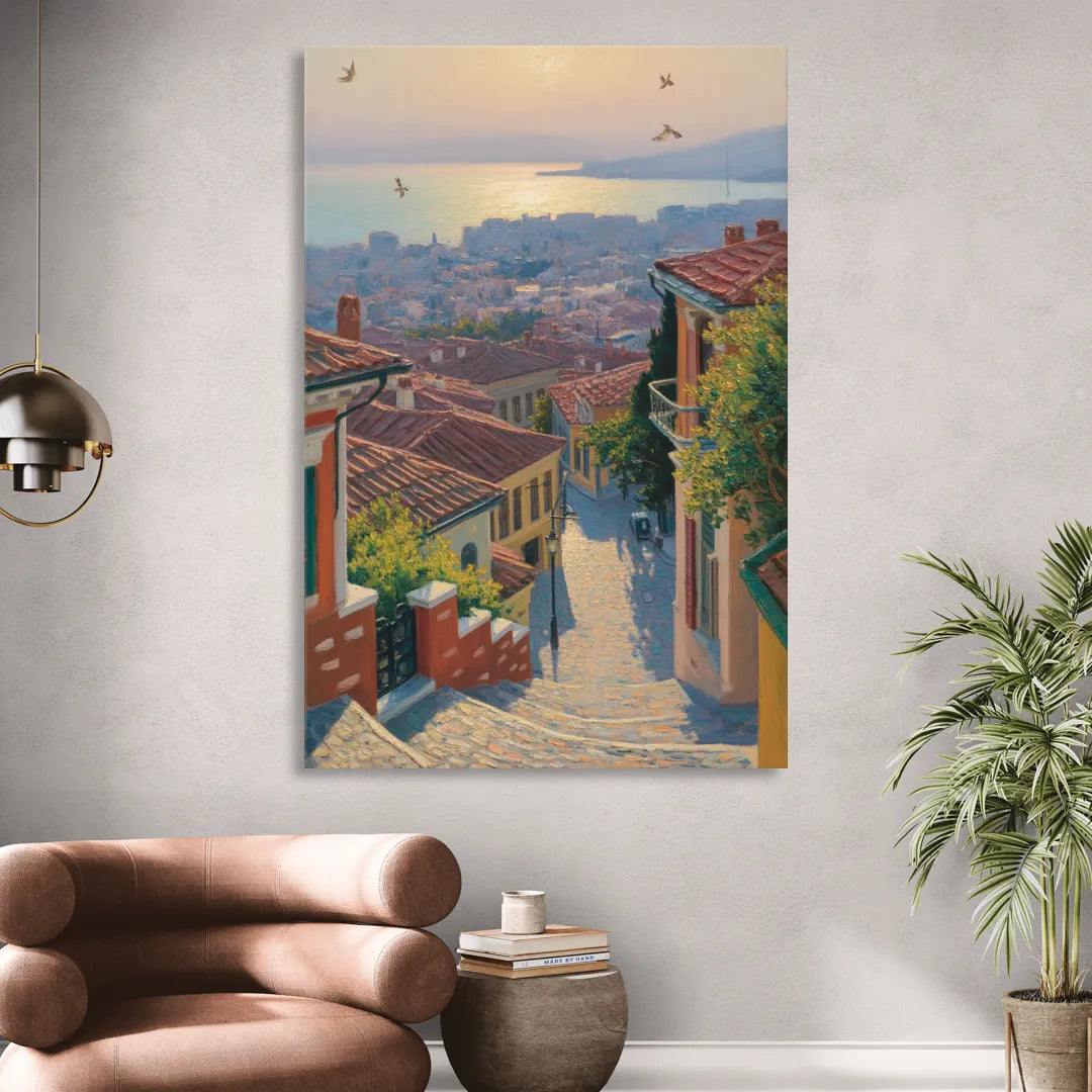 Ano Poli Views Sitting Room - Canvas Wall Art