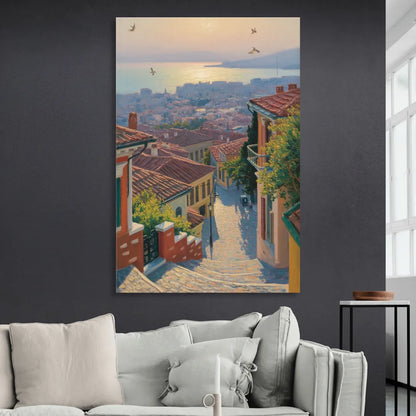 Ano Poli Views Living Room - Canvas Wall Art