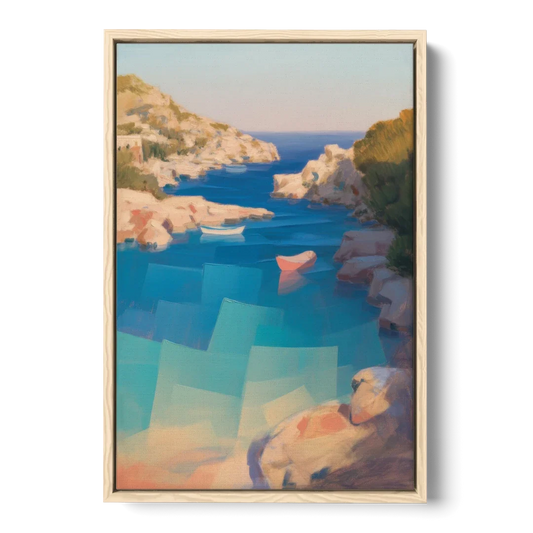 Anthony Quinn Bay - Oak Framed Canvas Wall Art - Front