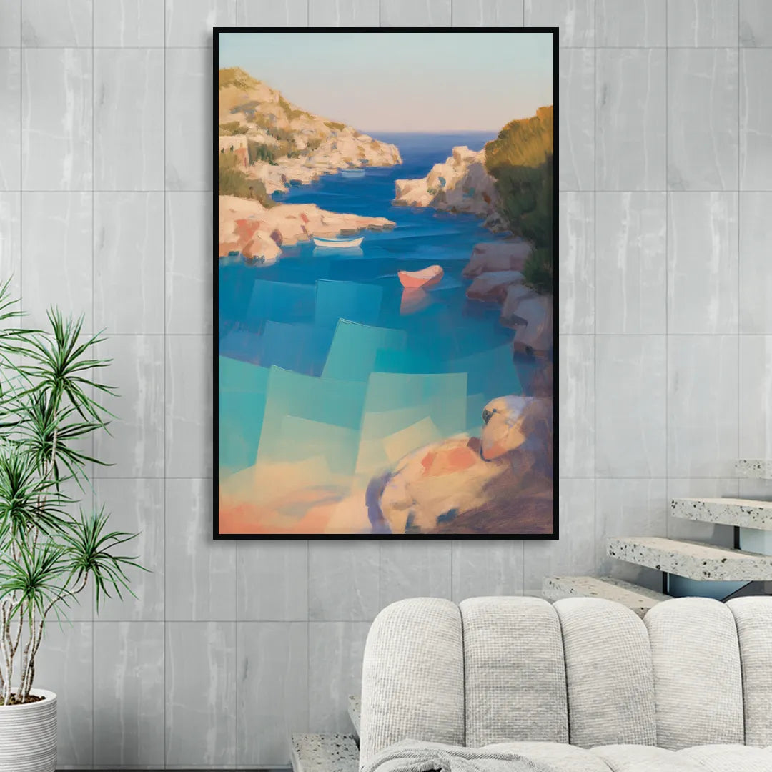 Anthony Quinn Bay Sitting Room - Black Canvas Wall Art