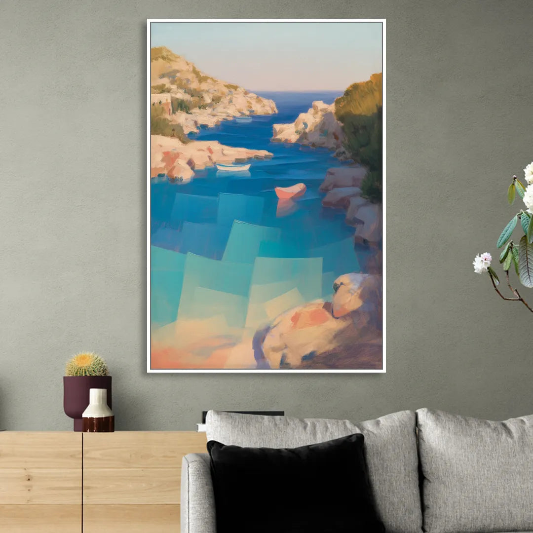 Anthony Quinn Bay Living Room - White Canvas Wall Art