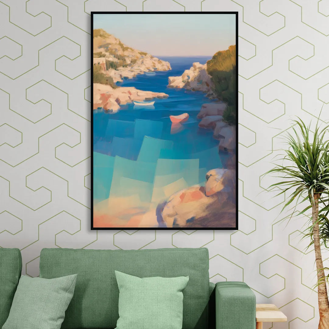 Anthony Quinn Bay Living Room - Black Canvas Wall Art