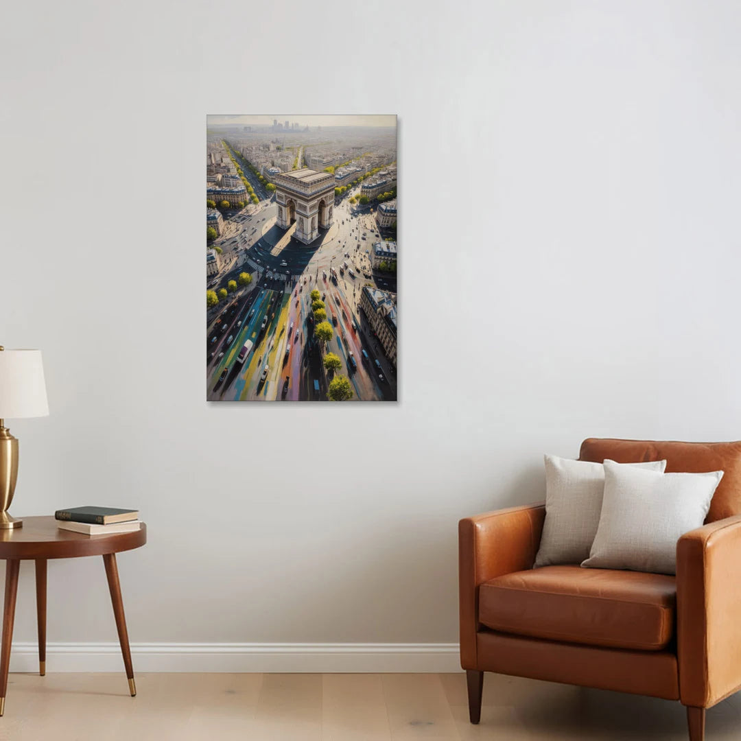 Arc de Triomphe Vista - Canvas Wall Art - Sofa - 24x36