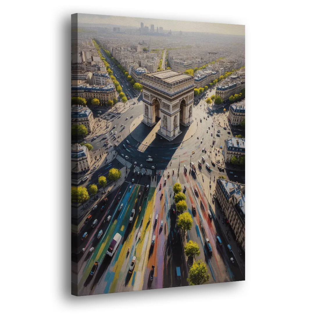 Arc de Triomphe Vista Side - Canvas Wall Art