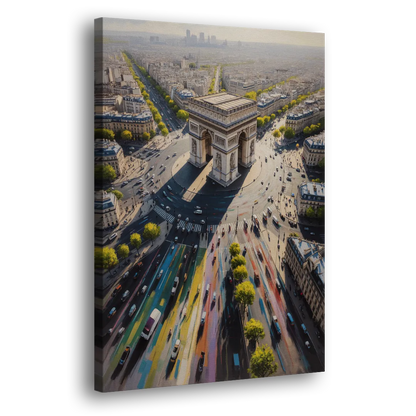 Arc de Triomphe Vista Side - Canvas Wall Art