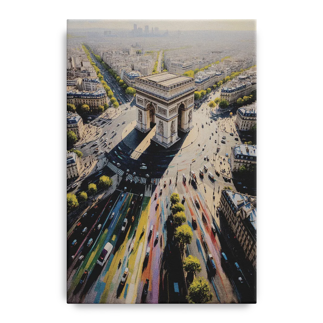 Arc de Triomphe Vista Front - Canvas Wall Art