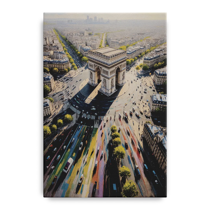 Arc de Triomphe Vista Front - Canvas Wall Art