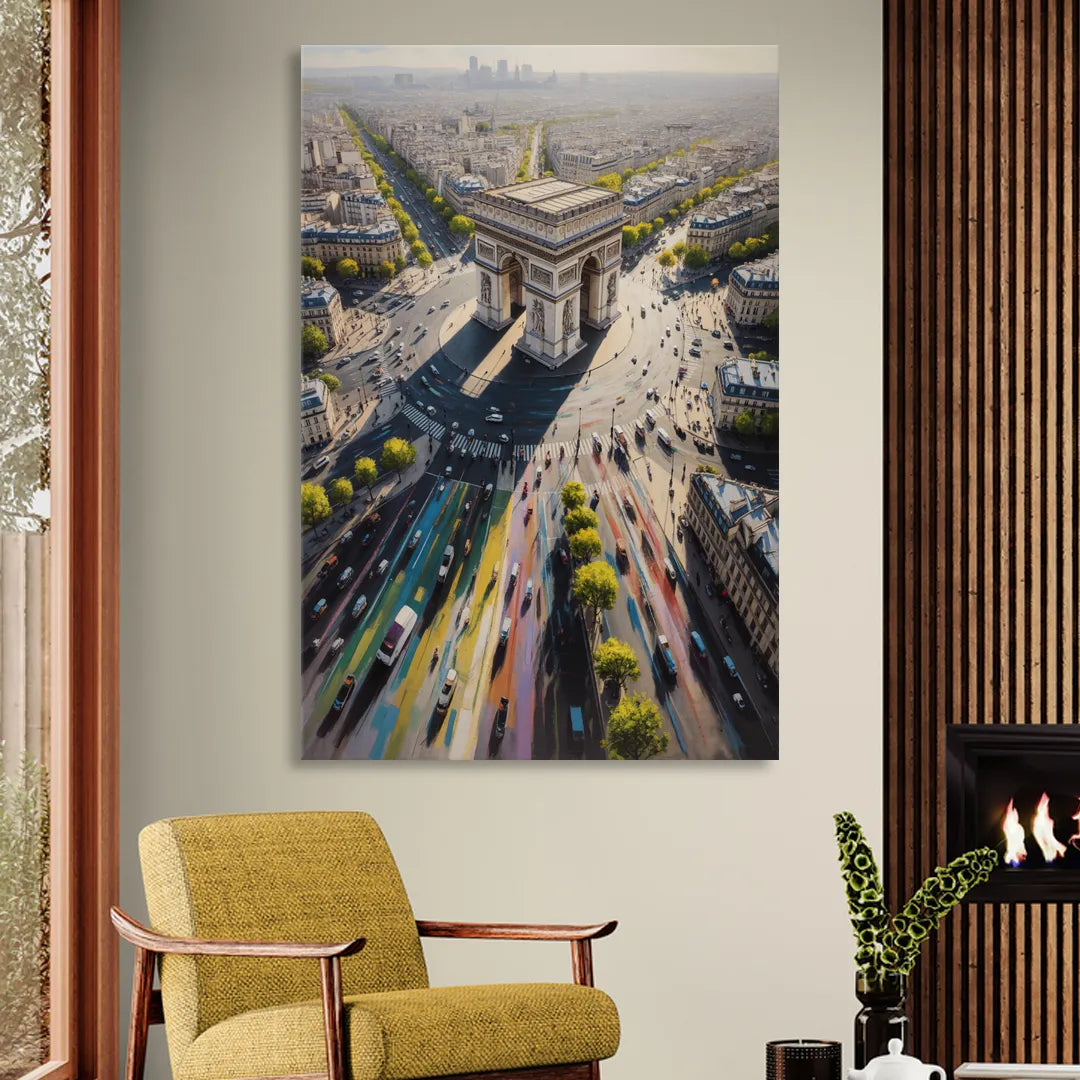 Arc de Triomphe Vista Living Room - Canvas Wall Art