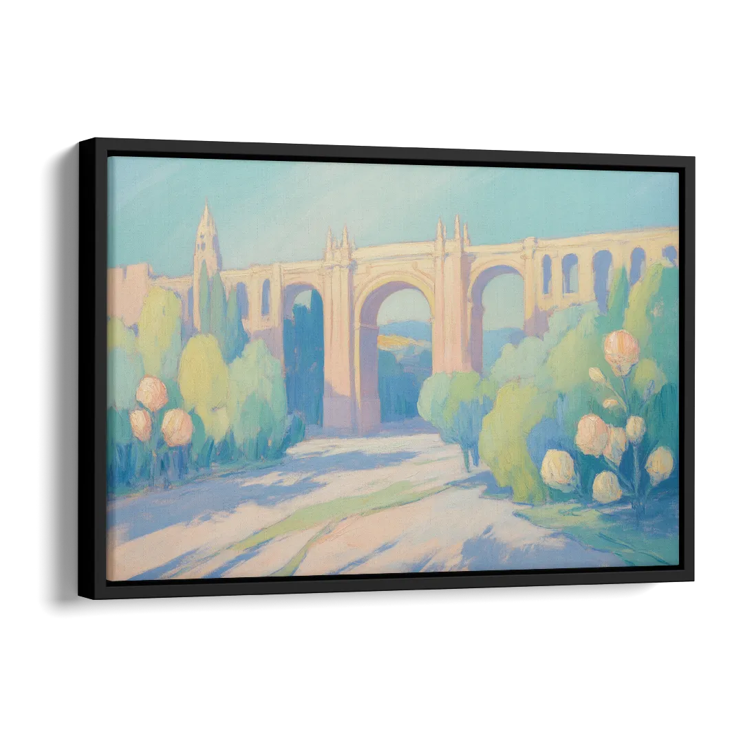 Arcos de Guadalajara Side - Black Canvas Wall Art