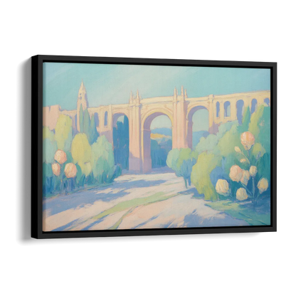Arcos de Guadalajara Side - Black Canvas Wall Art