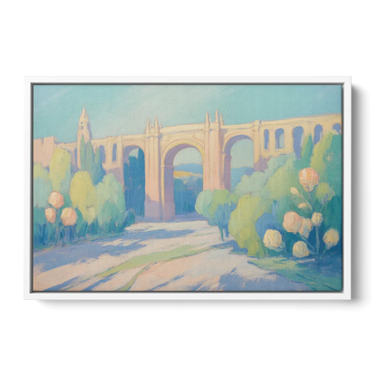 Arcos de Guadalajara Front - White Canvas Wall Art