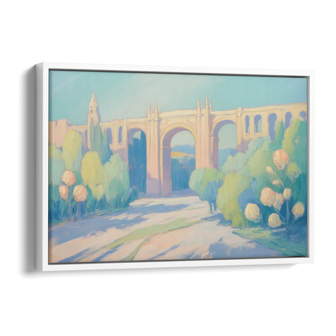 Arcos de Guadalajara Side - White Canvas Wall Art