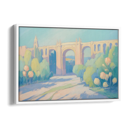 Arcos de Guadalajara Side - White Canvas Wall Art