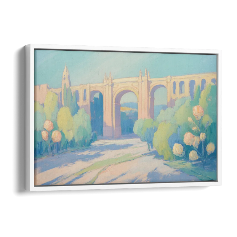 Arcos de Guadalajara Side - White Canvas Wall Art