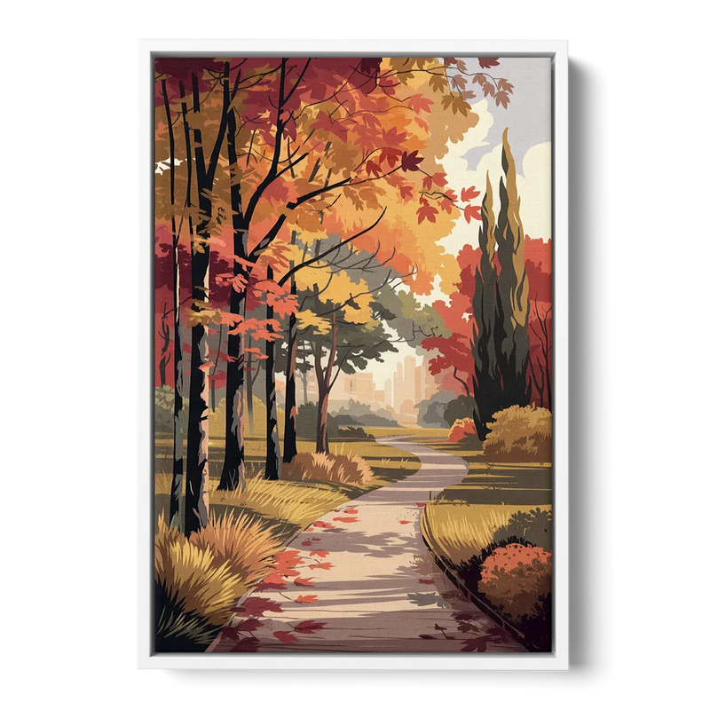 Arlington Autumn Colors Front - White Canvas Wall Art