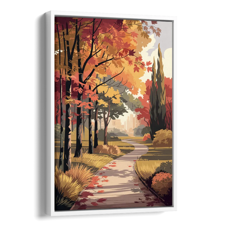 Arlington Autumn Colors Side - White Canvas Wall Art