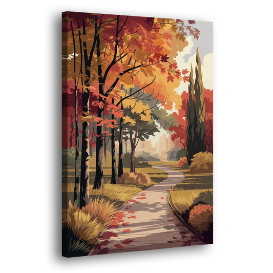 Arlington Autumn Colors Side - Canvas Wall Art