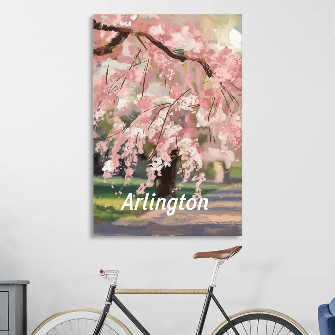 Arlington Cherry Blossoms Living Room - Canvas Wall Art