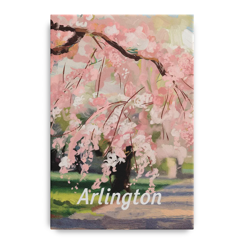 Arlington Cherry Blossoms Front - Canvas Wall Art