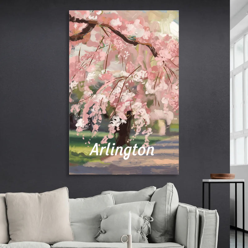 Arlington Cherry Blossoms Sitting Room - Canvas Wall Art