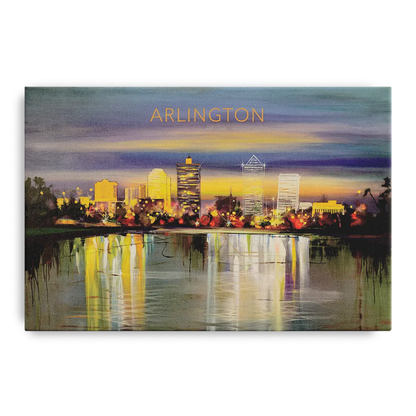 Arlington Cityscape Reflection Front - Canvas Wall Art