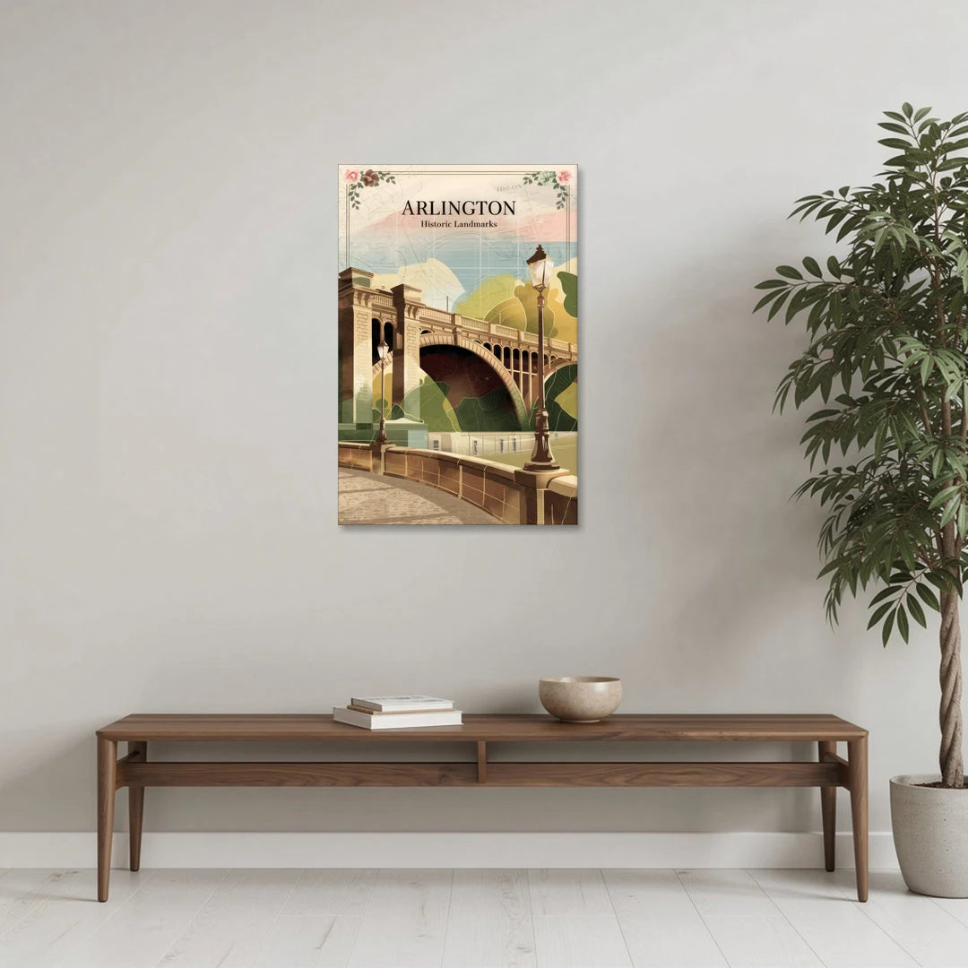 Arlington Historic Landmarks - Canvas Wall Art - Coffee Table - 24x36