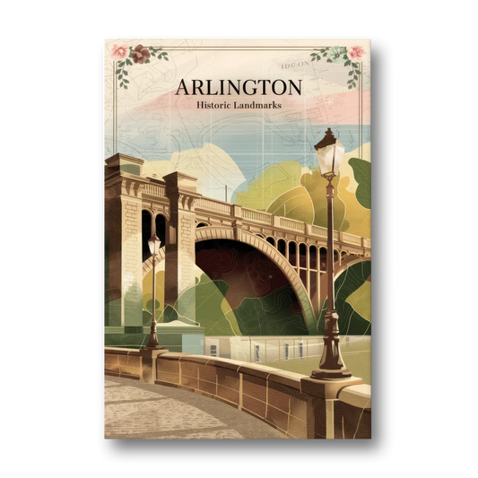 Arlington Historic Landmarks - Canvas Wall Art - Front