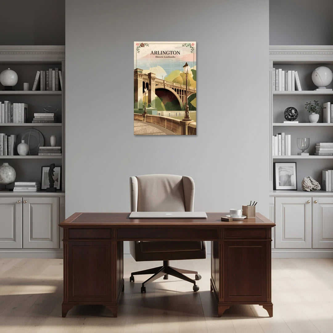 Arlington Historic Landmarks - Canvas Wall Art - Office - 24x36