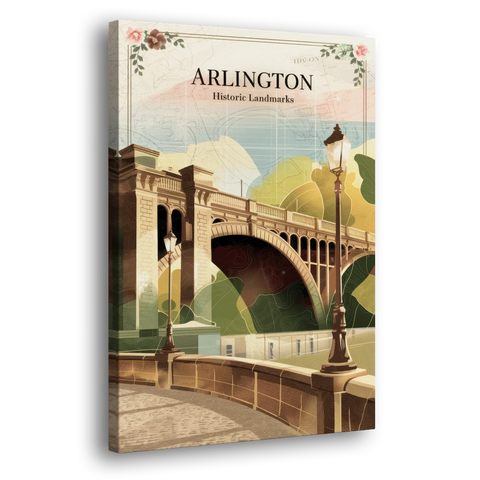 Arlington Historic Landmarks - Canvas Wall Art - Side