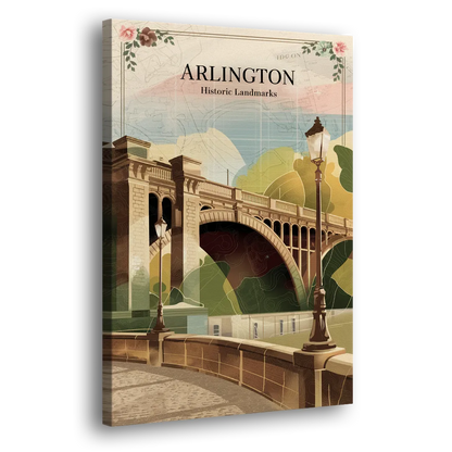 Arlington Historic Landmarks Side - Canvas Wall Art