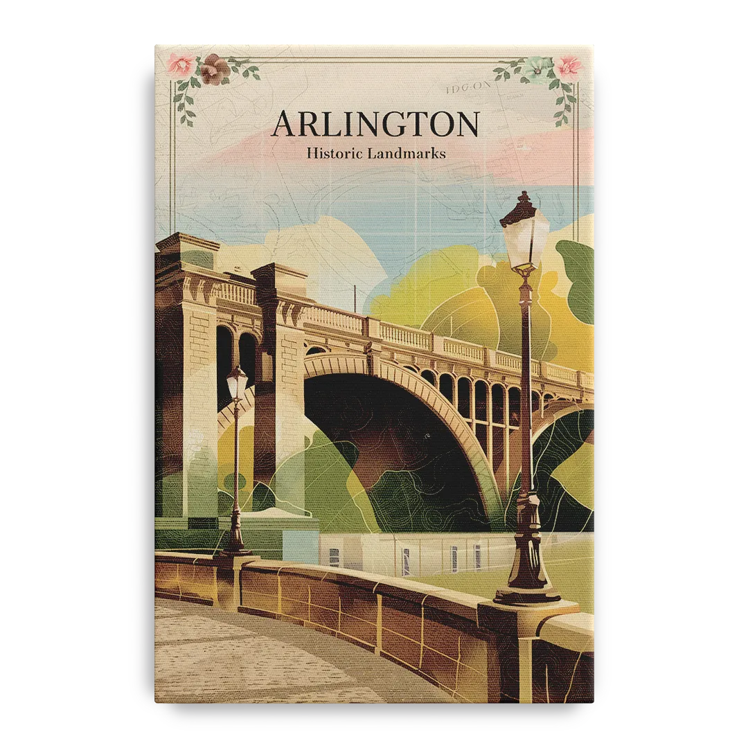 Arlington Historic Landmarks Front - Canvas Wall Art