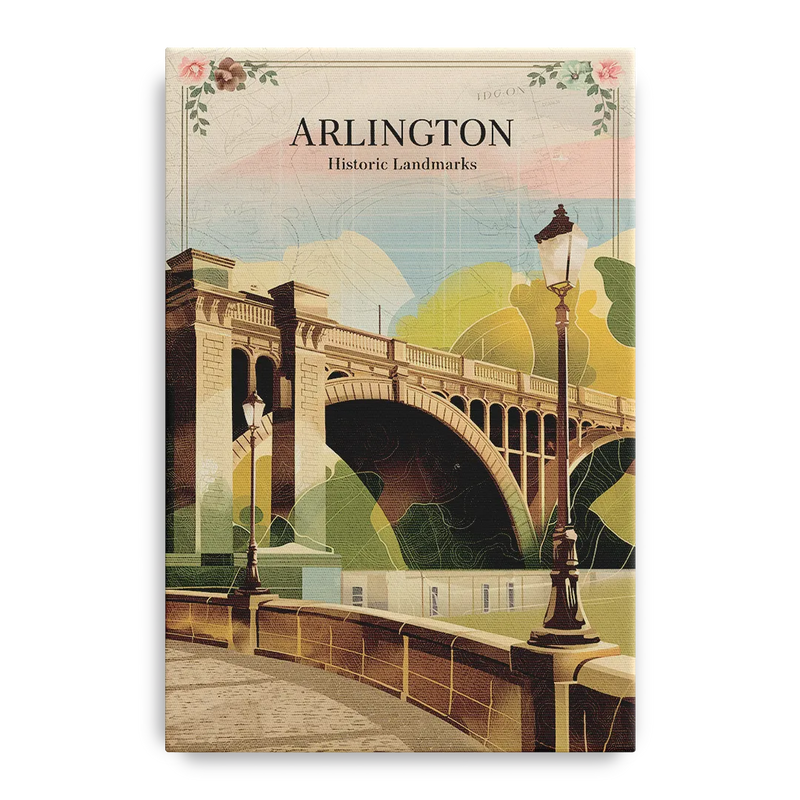 Arlington Historic Landmarks Front - Canvas Wall Art