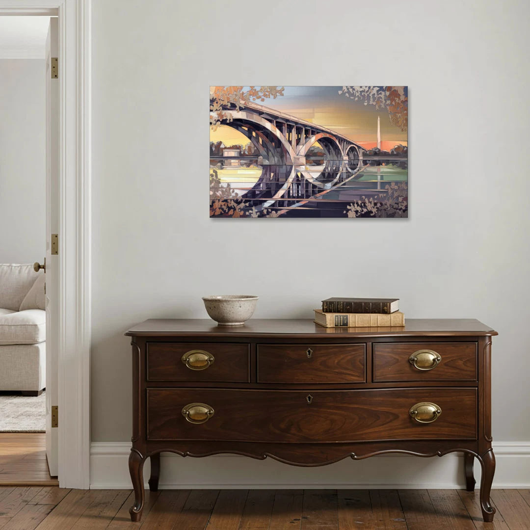 Arlington Memorial Bridge - Canvas Wall Art - Coffee Table - 36x24