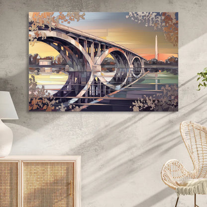 Arlington Memorial Bridge Living Room - Canvas Wall Art