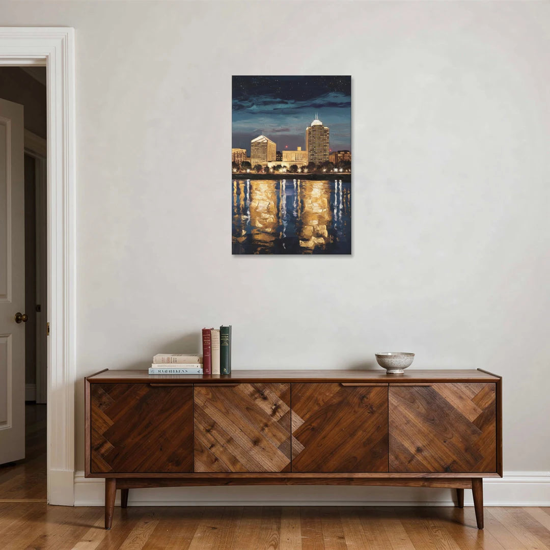 Arlington Night Lights - Canvas Wall Art - Coffee Table - 24x36