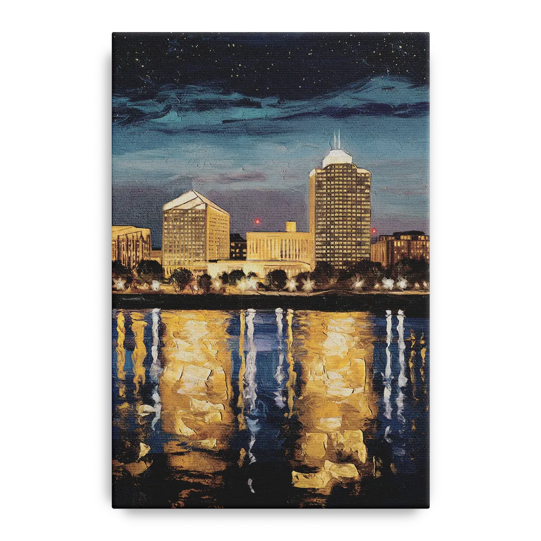 Arlington Night Lights Front - Canvas Wall Art