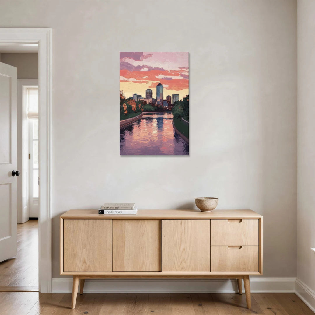 Arlington Skyline Sunset - Canvas Wall Art - Coffee Table - 24x36