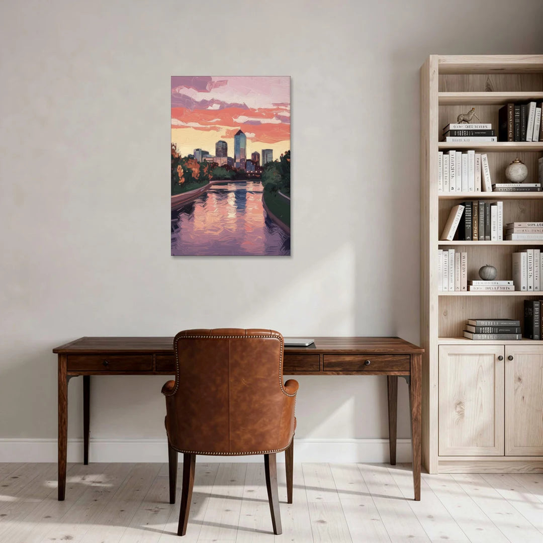 Arlington Skyline Sunset - Canvas Wall Art - Office - 24x36