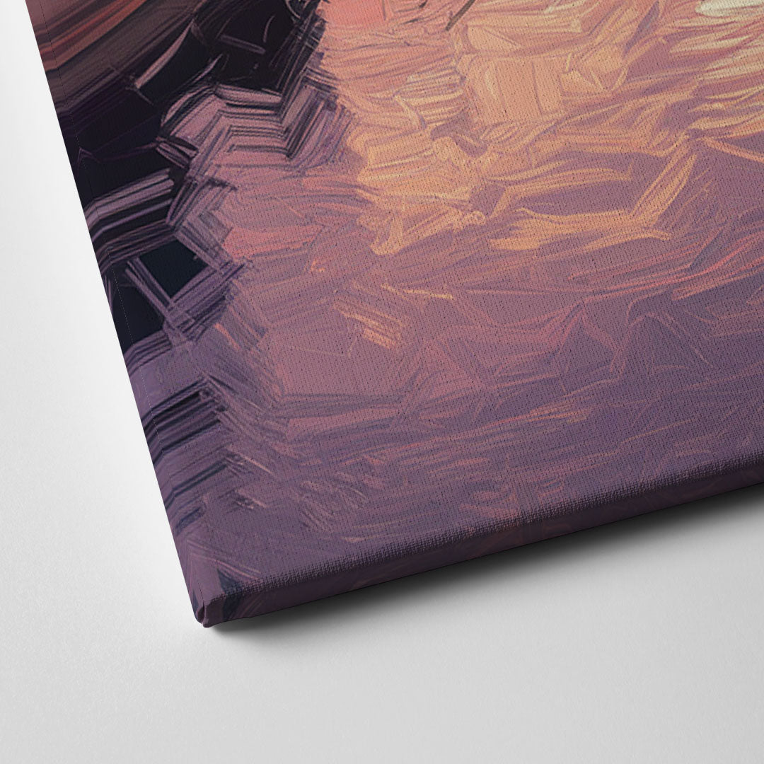 Arlington Skyline Sunset Canvas Close Up