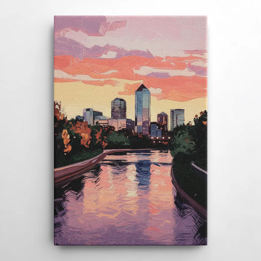 Arlington Skyline Sunset - Canvas Wall Art