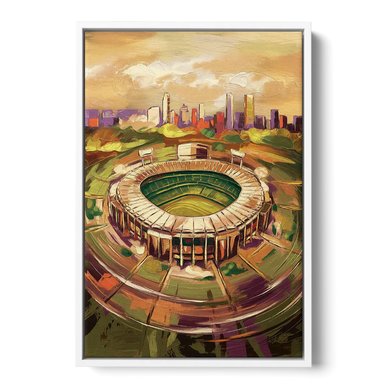 Arlington Stadium View Front - White Canvas Wall Art