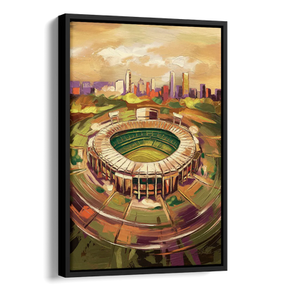 Arlington Stadium View Side - Black Canvas Wall Art